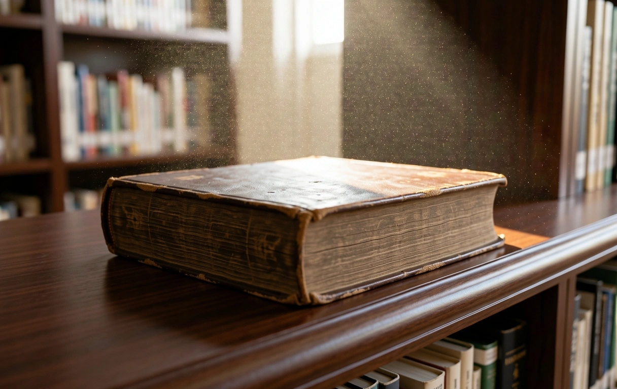 A misplaced book in a library